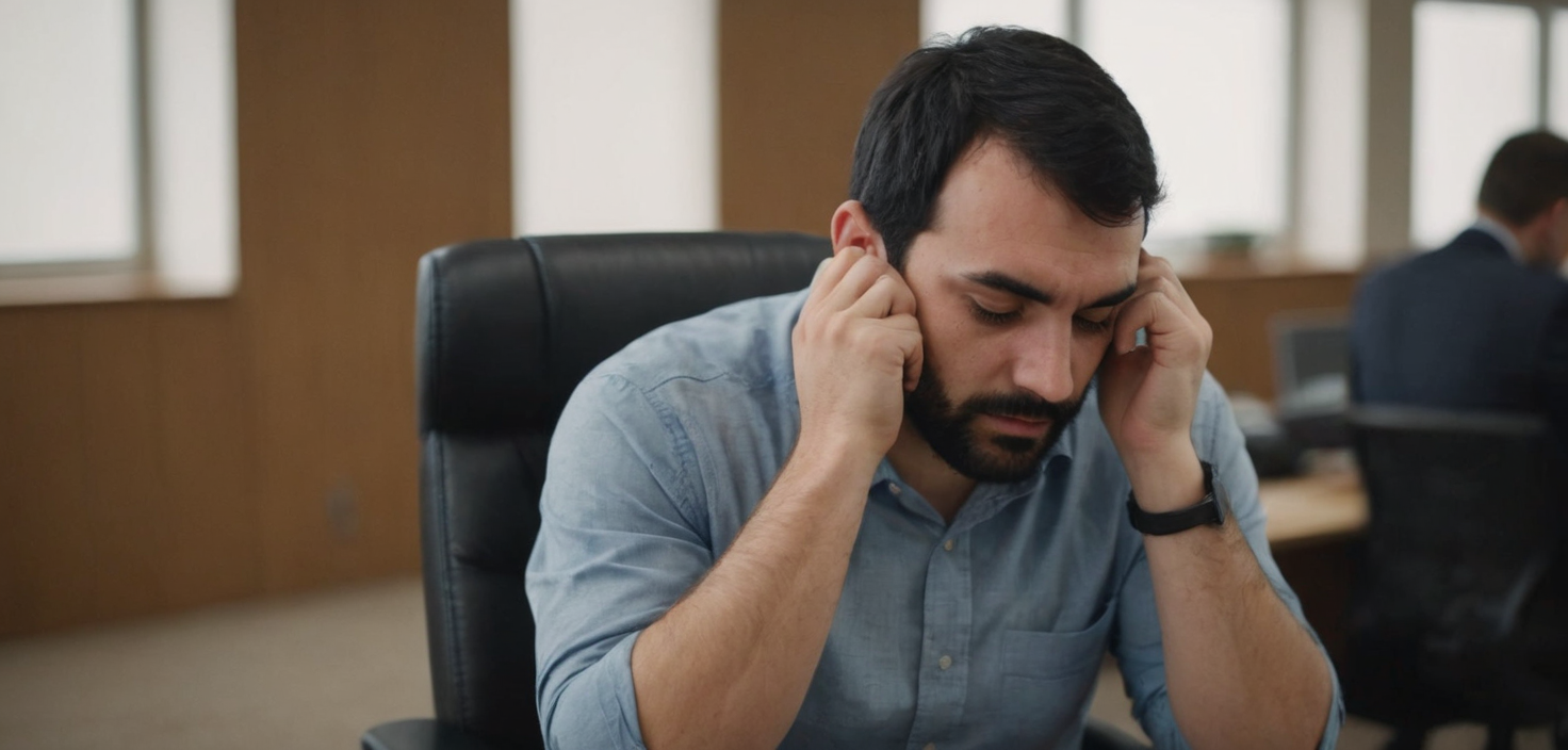 Stressed man In Office Setting